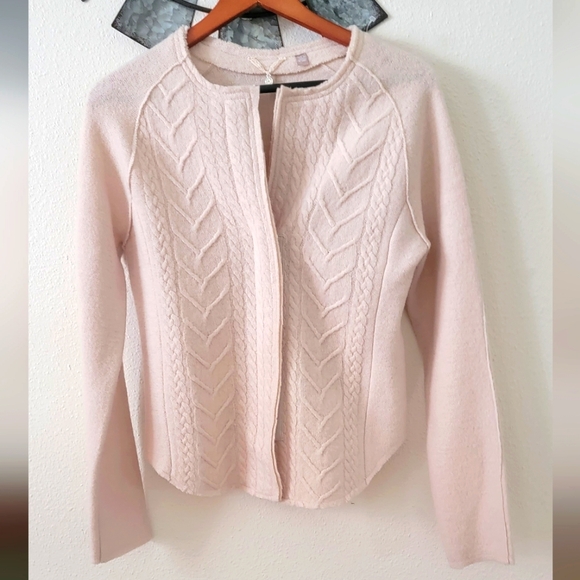 Anthropologie Sweaters - ANTHROPOLOGIE by KNITTED & KNOTTED CABLEKNIT BOILED WOOL BLAZER SIZE SMALL.
